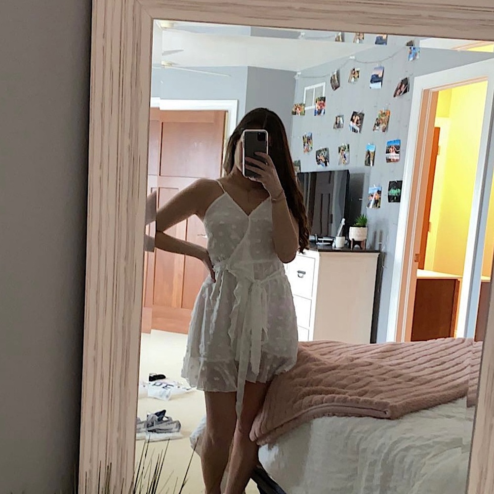 white dress from shein BRAND NEW